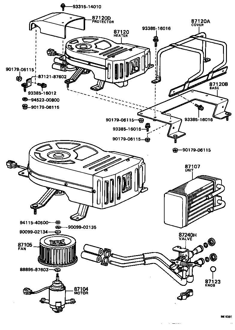87114-87604 COVER, HEATER product image