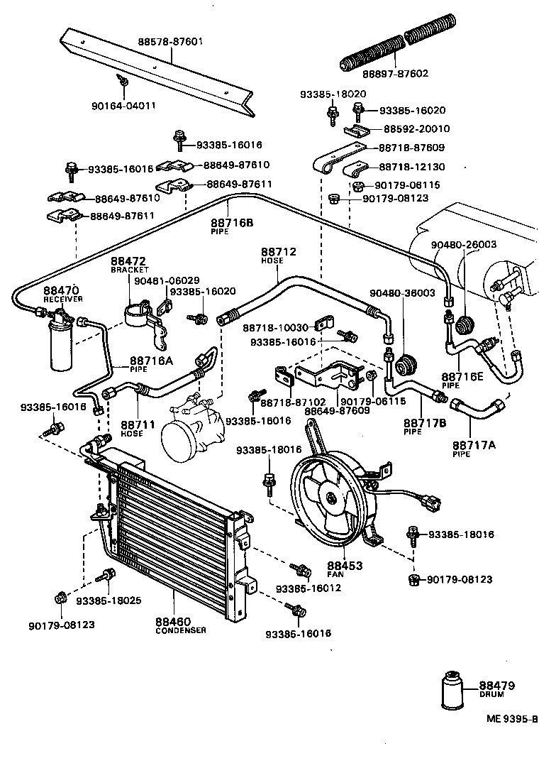 88454-87607 FAN, COOLING (FOR CONDENSER) product image