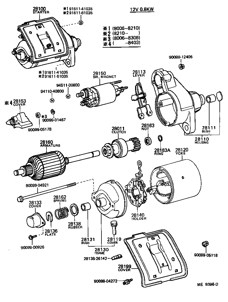 28100-13020 STARTER ASSY product image