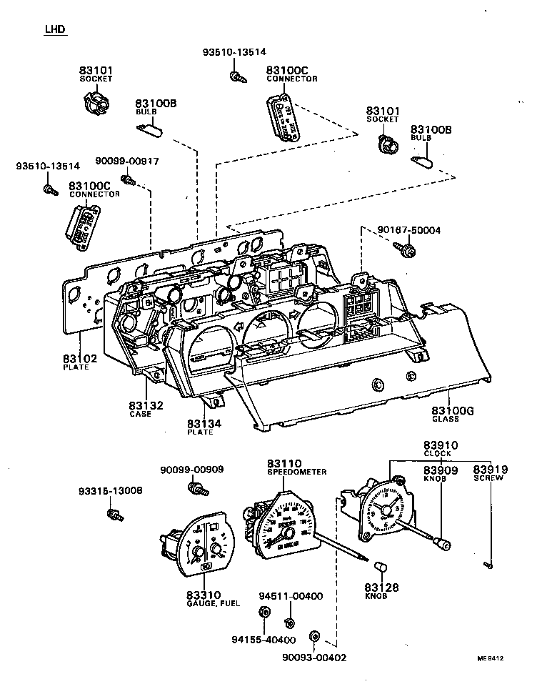 83132-20830 CASE, COMBINATION METER product image