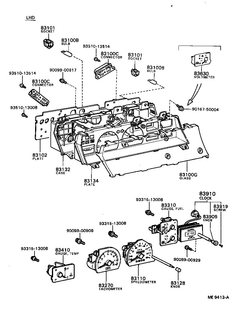 83132-20830 CASE, COMBINATION METER product image