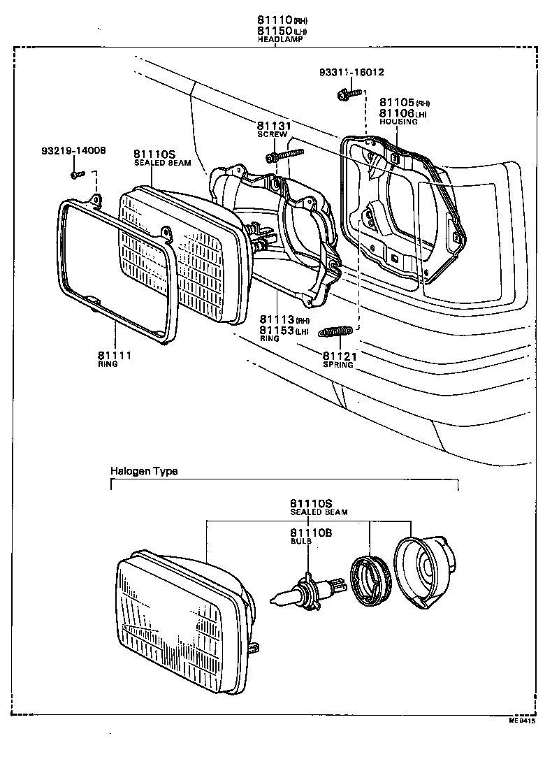 81150-29425 HEADLAMP ASSY, LH product image