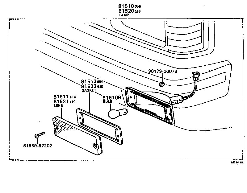81520-29385 LAMP ASSY, FRONT TURN SIGNAL, LH product image