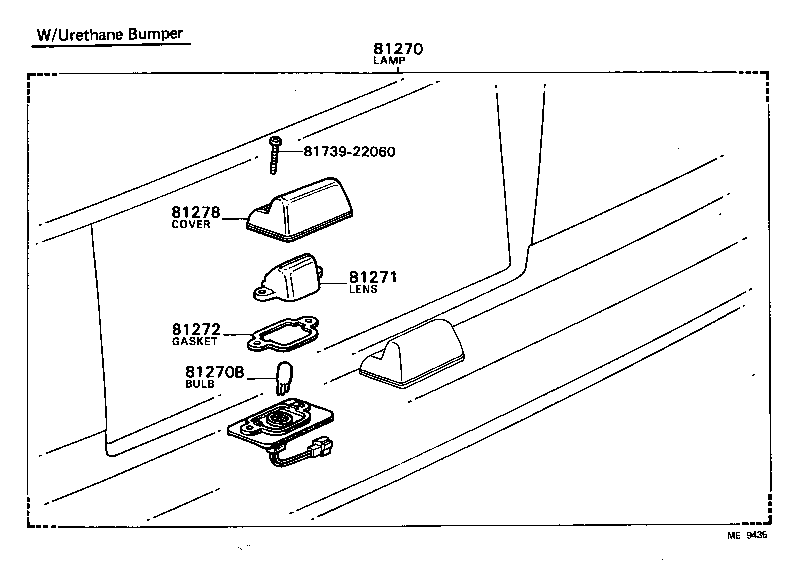 81270-19396 LAMP ASSY, LICENSE PLATE product image