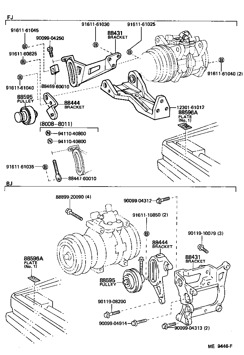 Toyota 88320-60191 COMPRESSOR ASSY, COOLER