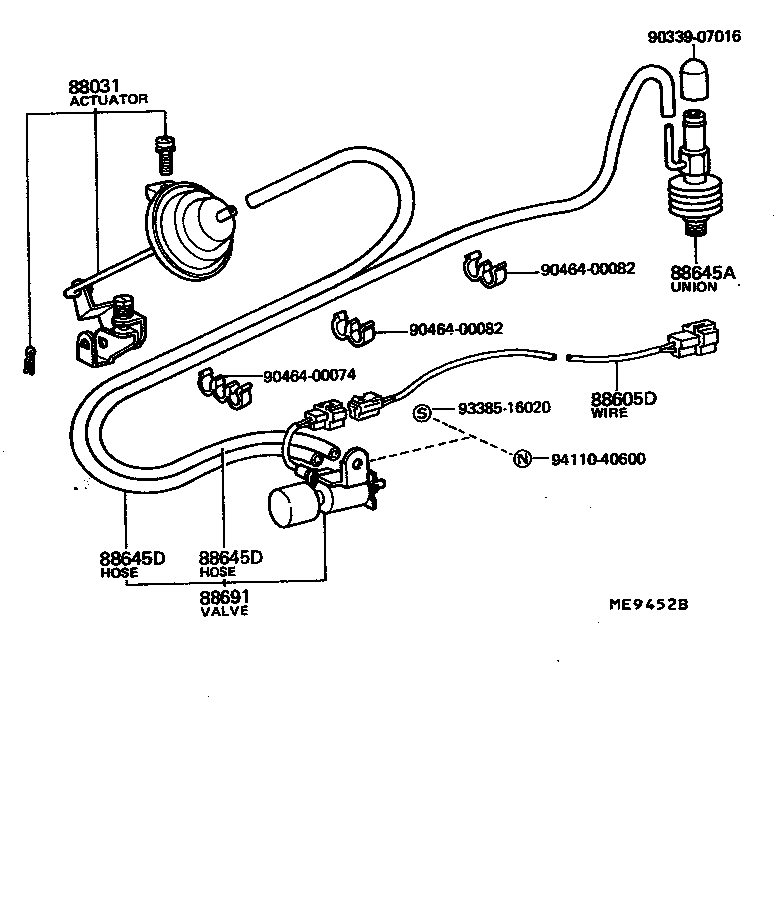 Toyota 88690-60010 VALVE, MAGNET (FOR IDLE UP DEVICE)