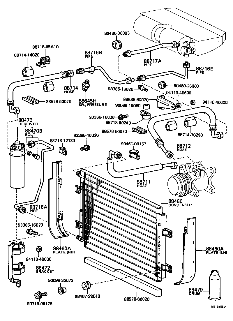 88460-60040 CONDENSER ASSY, COOLER product image