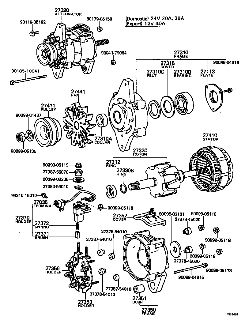 27310-56070 FRAME ASSY, DRIVE END, ALTERNATOR product image