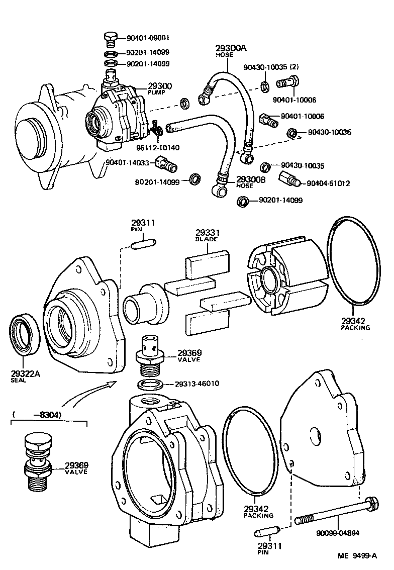 90923-02084 HOSE, VACUUM PUMP OIL INLET product image