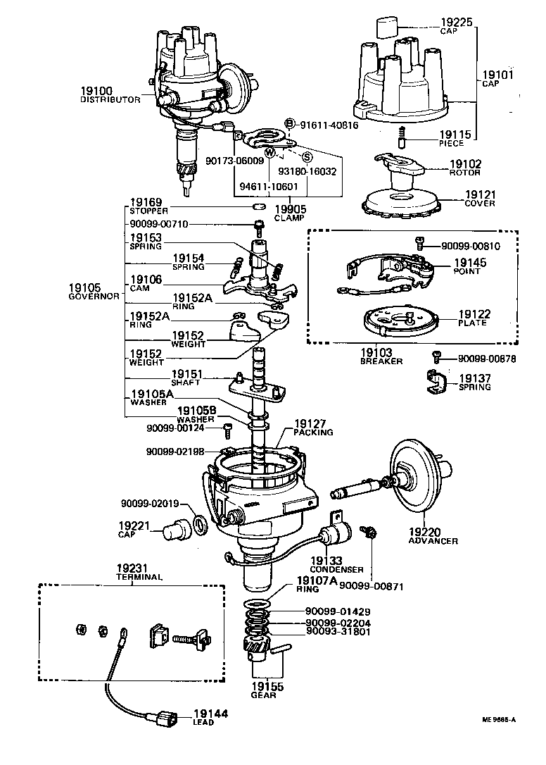 19101-71020 CAP SUB-ASSY, DISTRIBUTOR product image