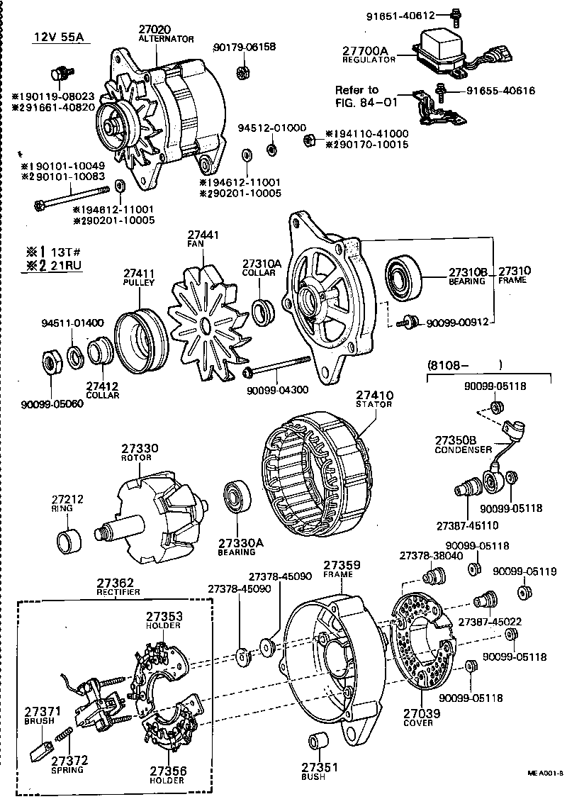 27310-70010 FRAME ASSY, DRIVE END, ALTERNATOR product image