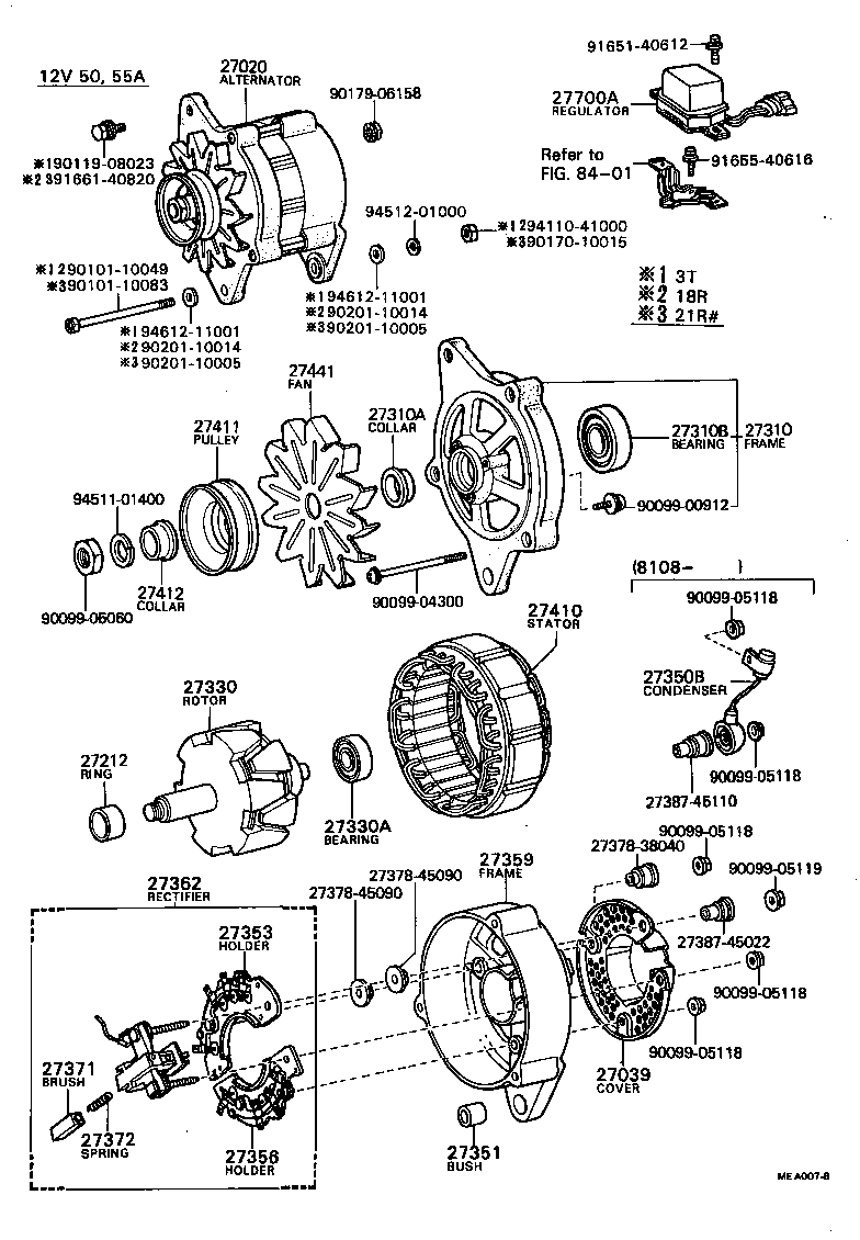 27310-54070 FRAME ASSY, DRIVE END, ALTERNATOR product image