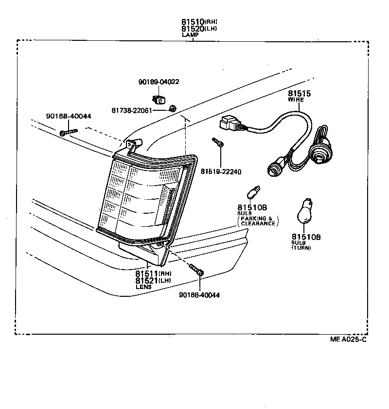 81520-29685 LAMP ASSY, FRONT TURN SIGNAL, LH product image