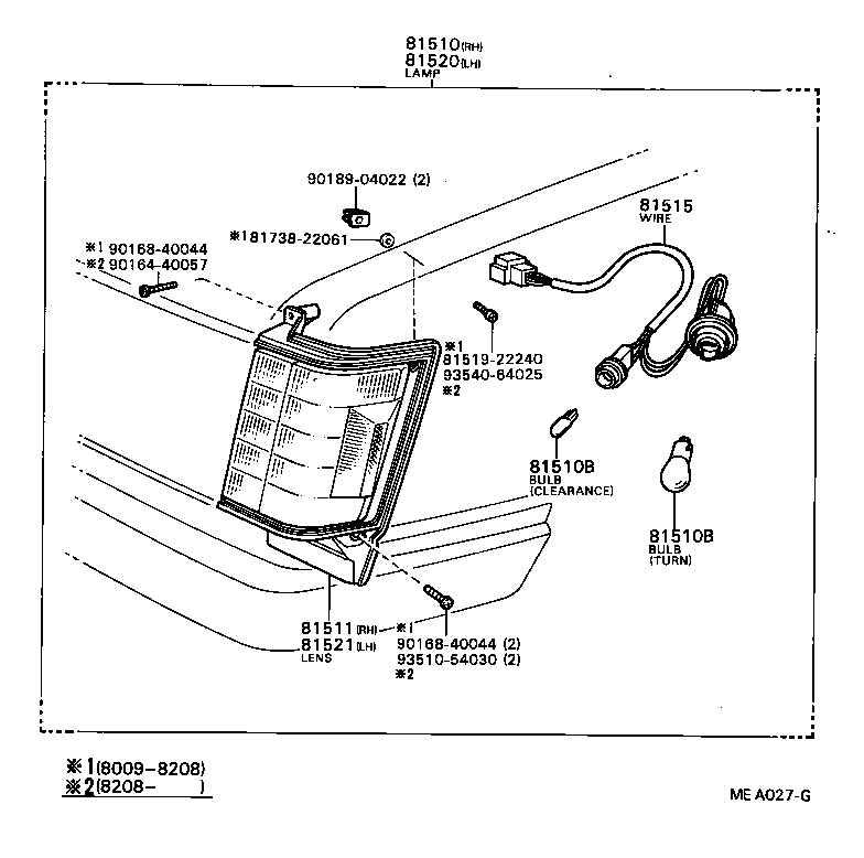 81510-29665 LAMP ASSY, FRONT TURN SIGNAL, RH product image