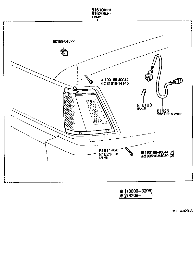 Toyota 81610-29236 LAMP ASSY, PARKING & CLEARANCE, RH