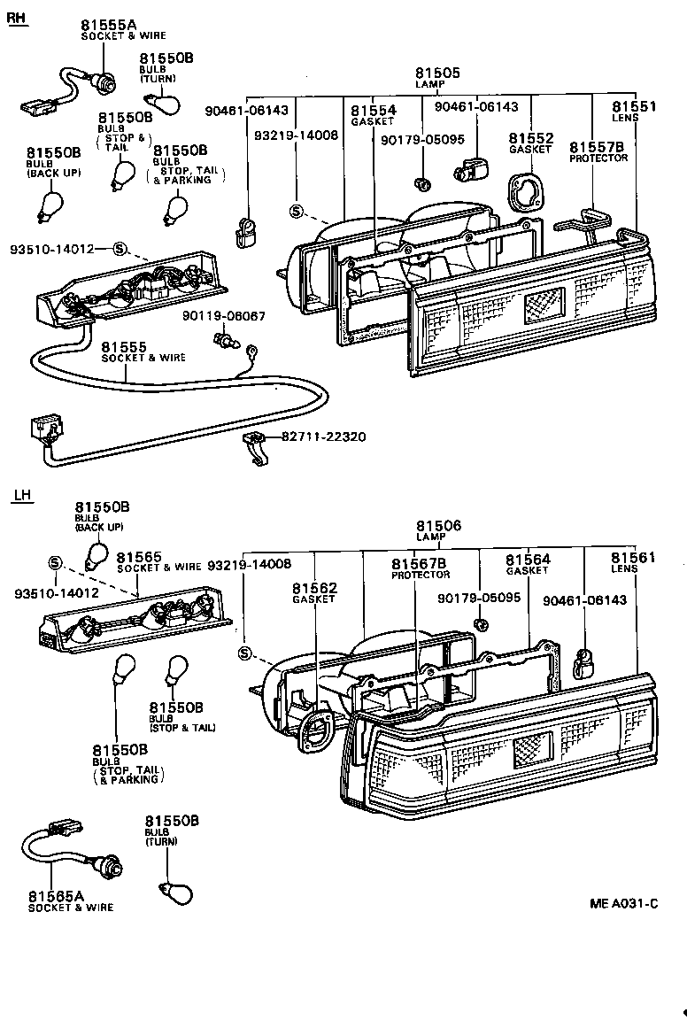 81561-95809 LENS, REAR COMBINATION LAMP, LH product image