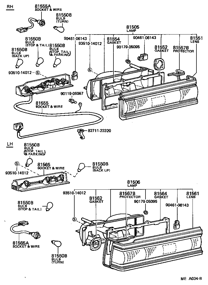 81506-29375 LAMP SUB-ASSY, REAR COMBINATION, LH product image