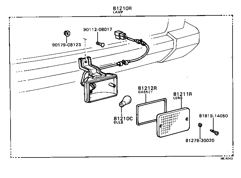 81210-91601 LAMP ASSY, REAR FOG product image