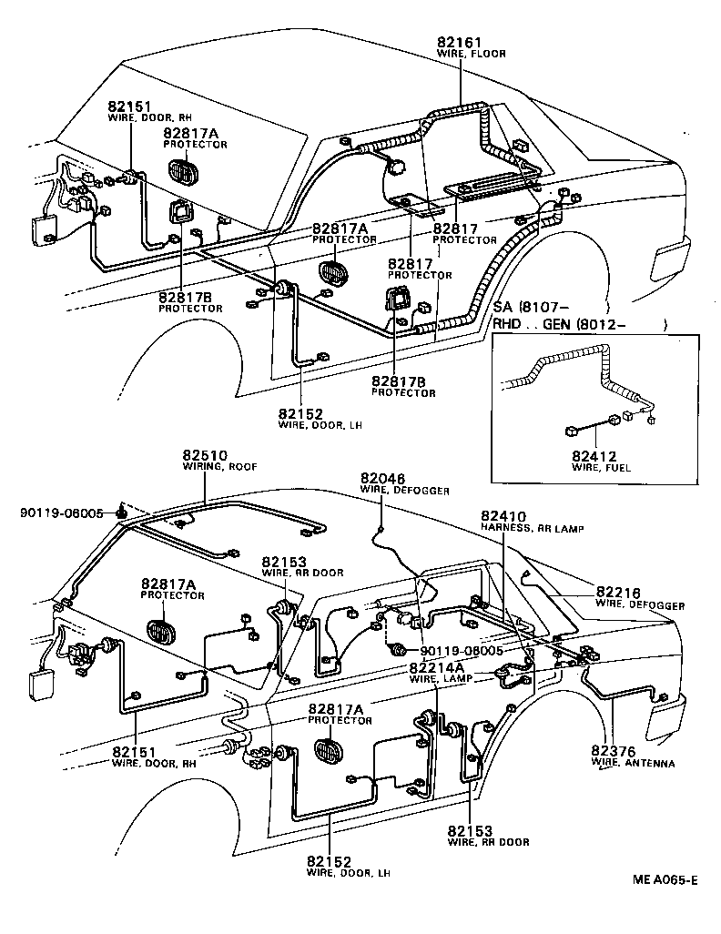 82817-22360 PROTECTOR, WIRING HARNESS, NO.2 product image
