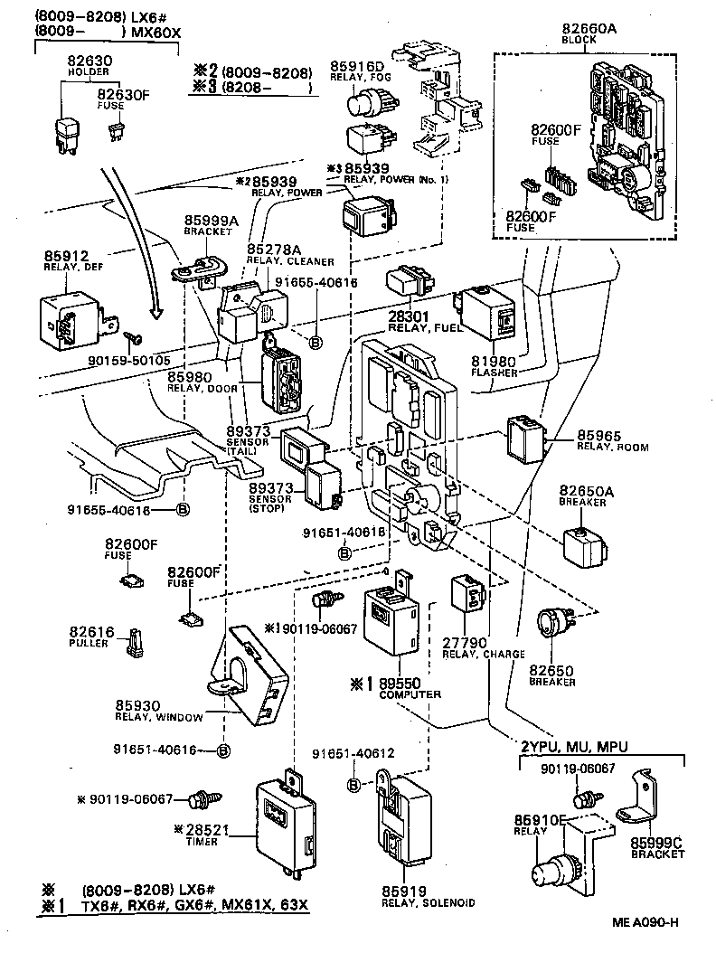 28380-73010 RELAY ASSY, FUEL PUMP product image
