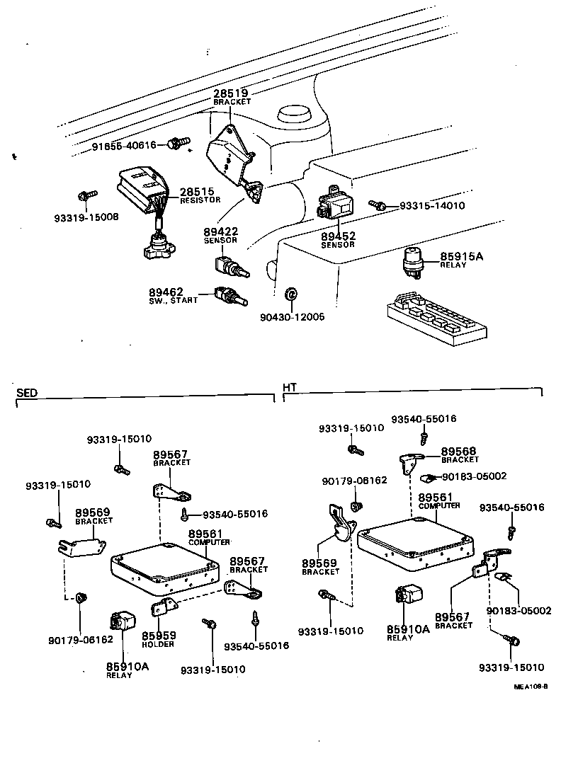89669-22030 BRACKET, FUEL INJECTION COMPUTER product image