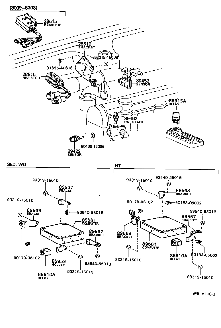 89669-22030 BRACKET, FUEL INJECTION COMPUTER product image