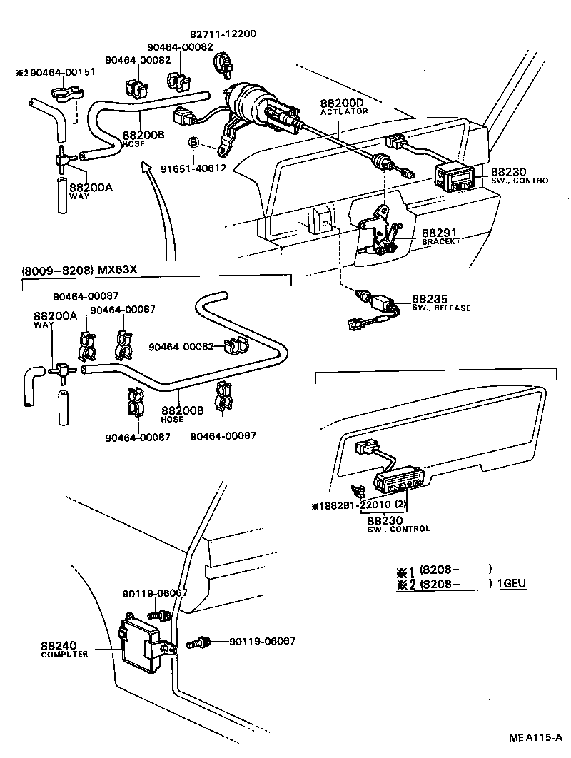88290-22012 BRACKET, CRUISE CONTROL(AUTO DRIVE), NO.1 product image
