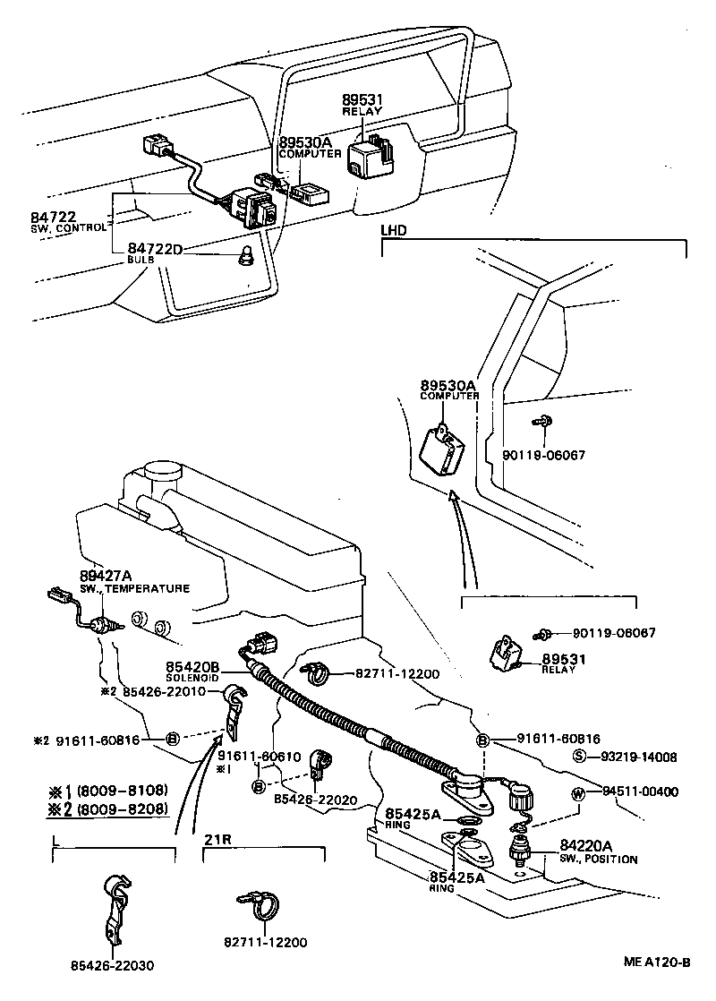 89428-30050 SWITCH, TEMPERATURE product image