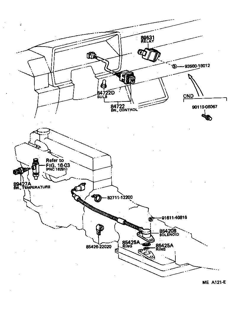 Toyota 84722-22070 SWITCH, TRANSMISSION CONTROL