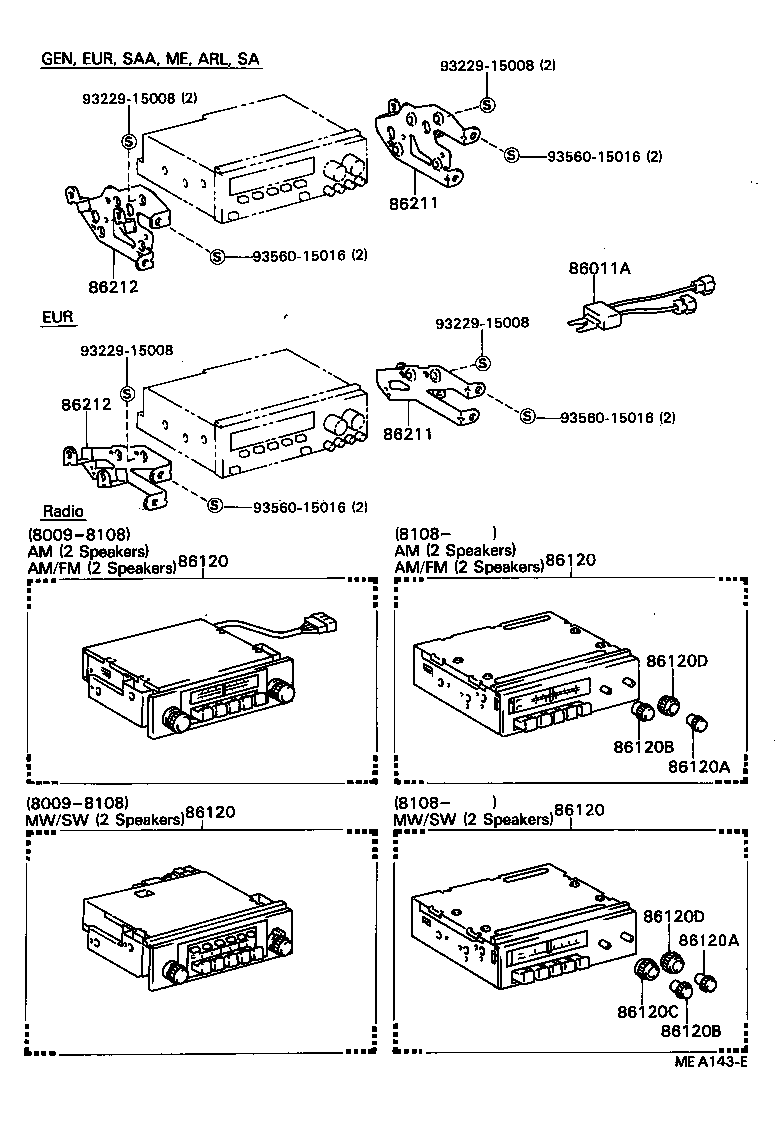 86212-22060 BRACKET, RADIO, NO.2 product image