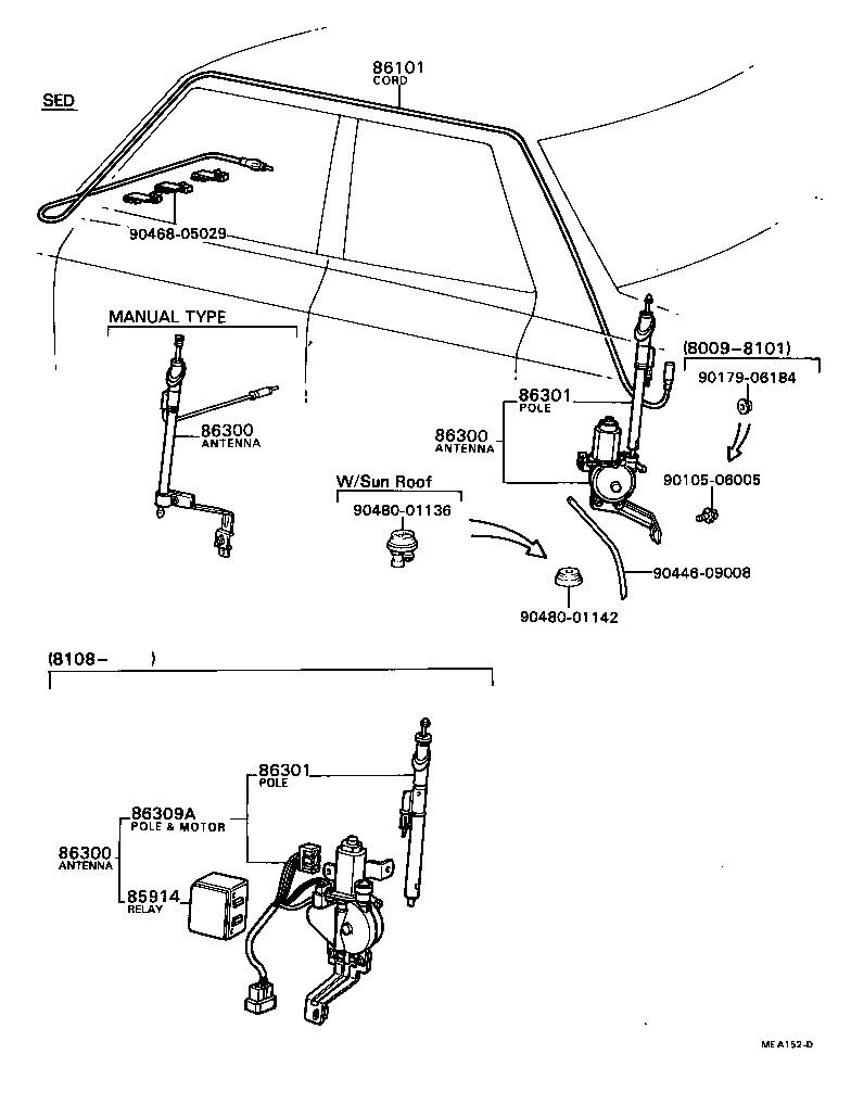 86300-91602 ANTENNA ASSY, W/HOLDER product image