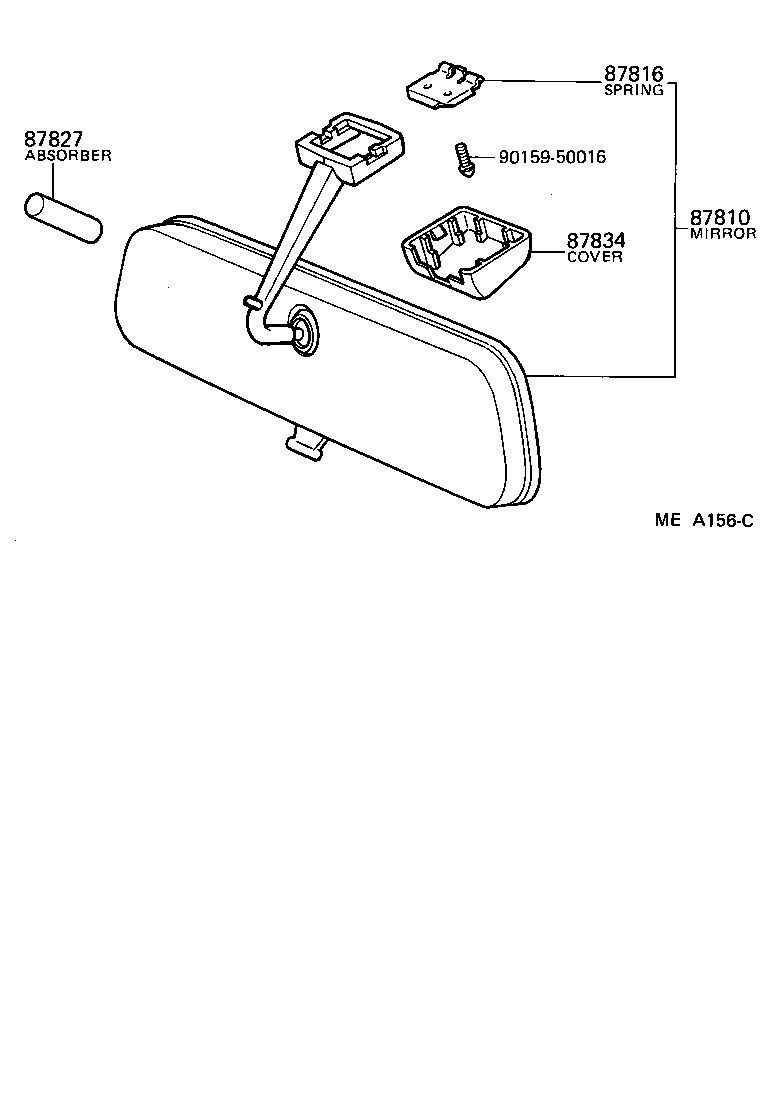 87910-30271 MIRROR ASSY, OUTER REAR VIEW, RH product image