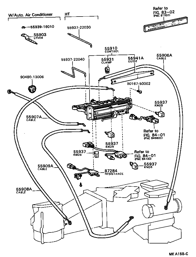 88899-22100 LEVER SUB-ASSY, HEATER CONTROL product image