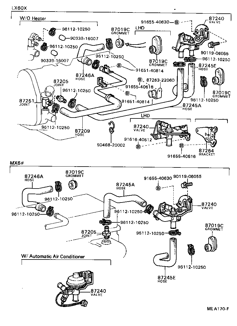87208-22030 PIPE, HEATER WATER OUTLET, A product image