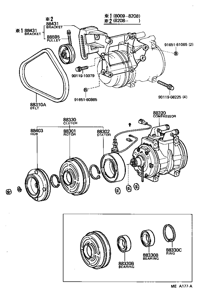 Toyota 88304-30300 CYLINDER SUB-ASSY, COOLER COMPRESSOR