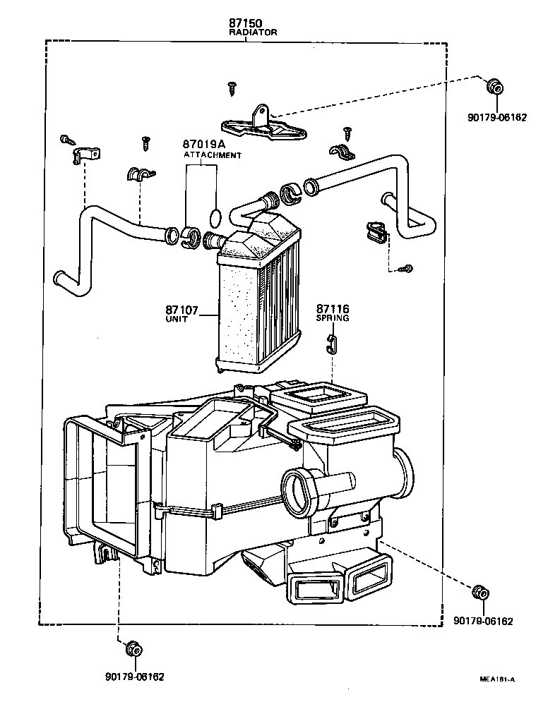 87107-22110 UNIT SUB-ASSY, HEATER RADIATOR product image