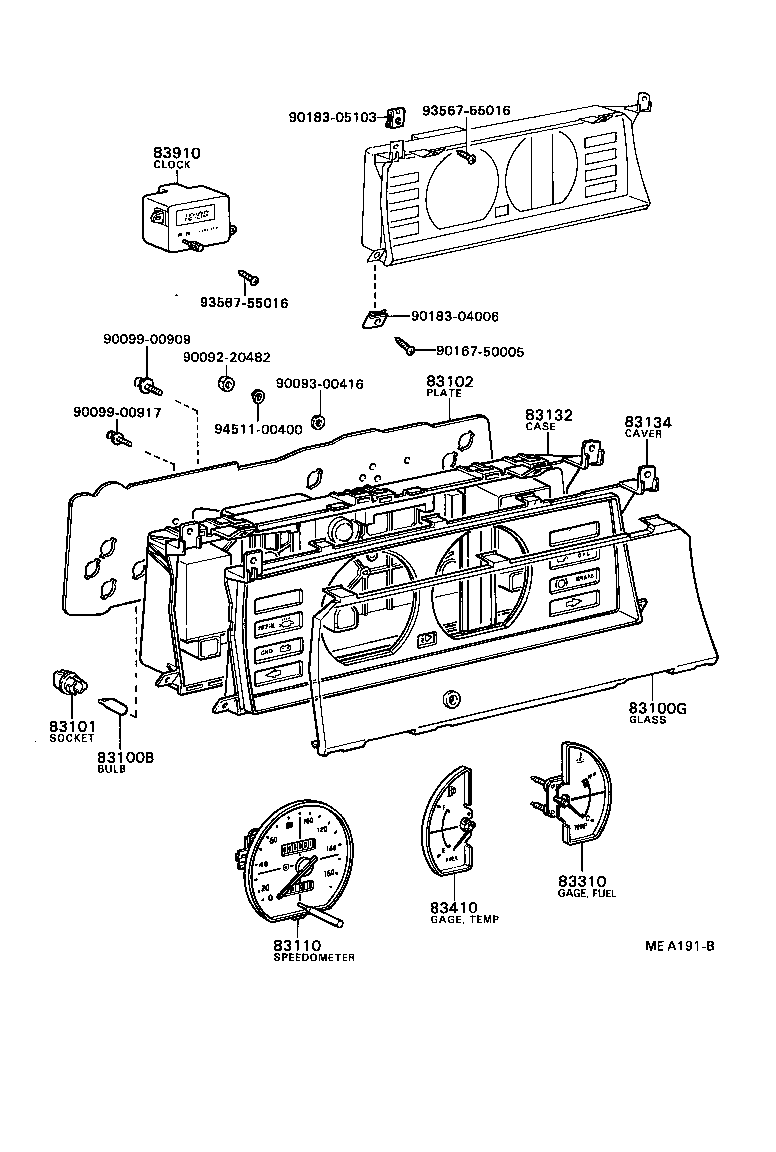 83132-16100 CASE, COMBINATION METER product image