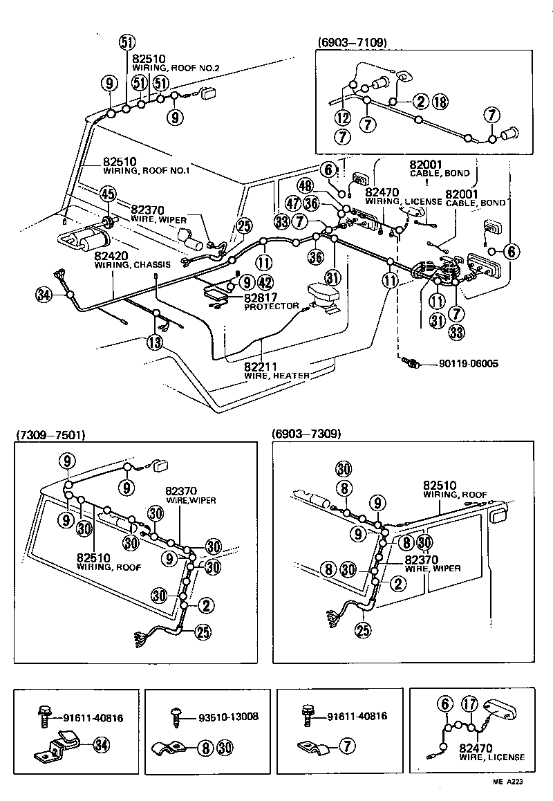 82210-60071 HARNESS ASSY, WIRING COWL TO HEADLAMP, NO.1 product image