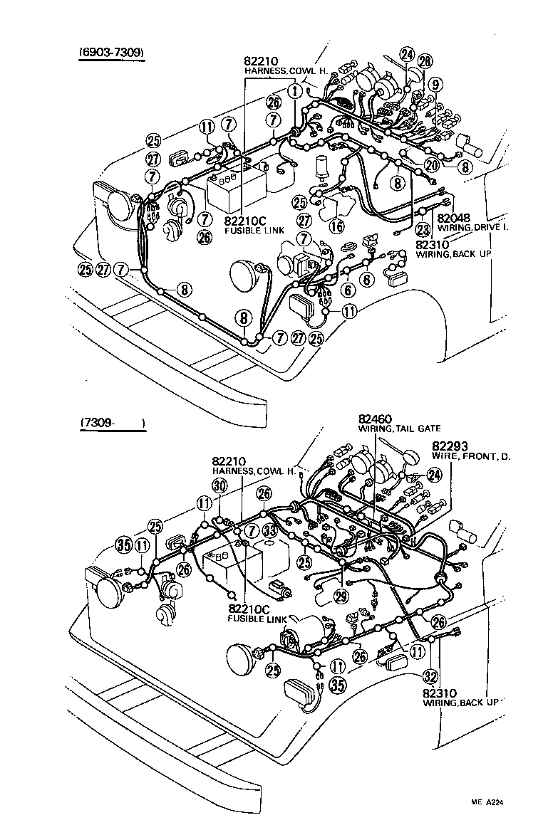 82210-60071 HARNESS ASSY, WIRING COWL TO HEADLAMP, NO.1 product image