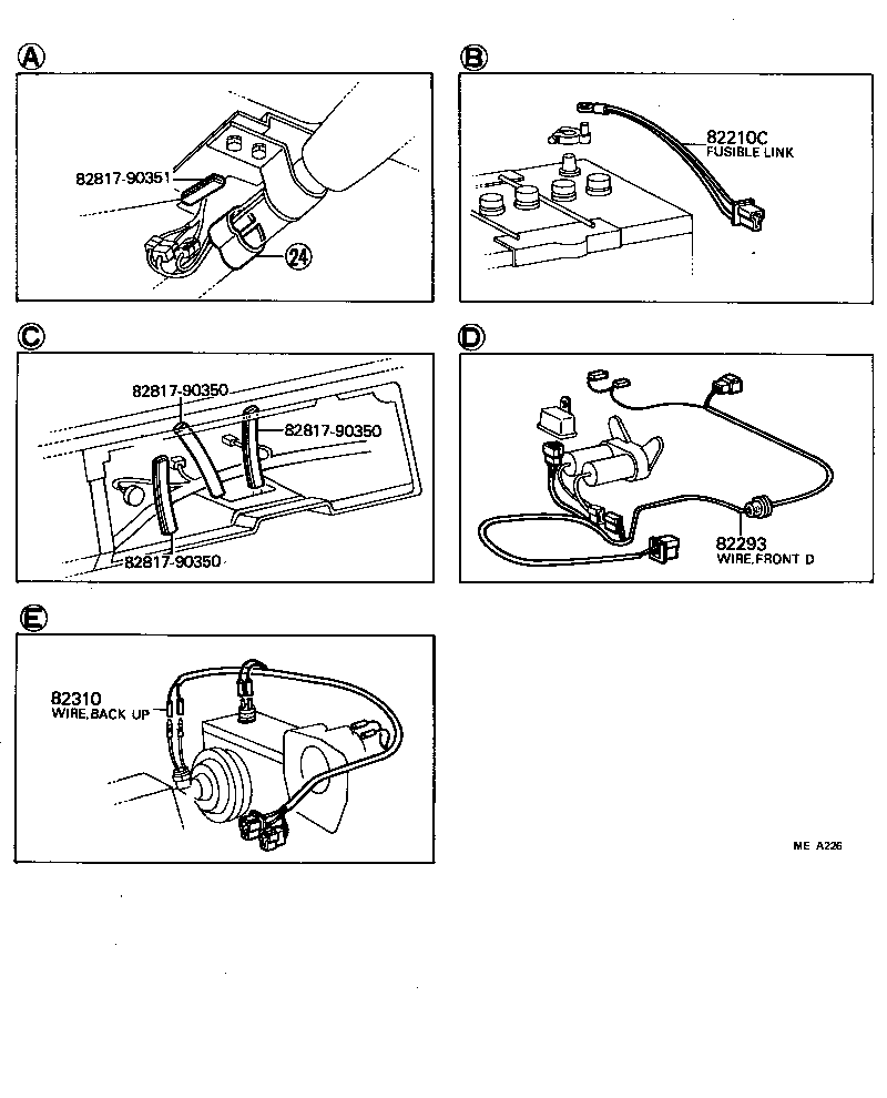 82210-60071 HARNESS ASSY, WIRING COWL TO HEADLAMP, NO.1 product image