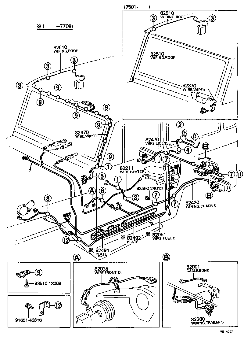 82210-60071 HARNESS ASSY, WIRING COWL TO HEADLAMP, NO.1 product image