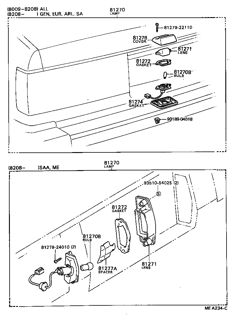 81270-29615 LAMP ASSY, LICENSE PLATE product image