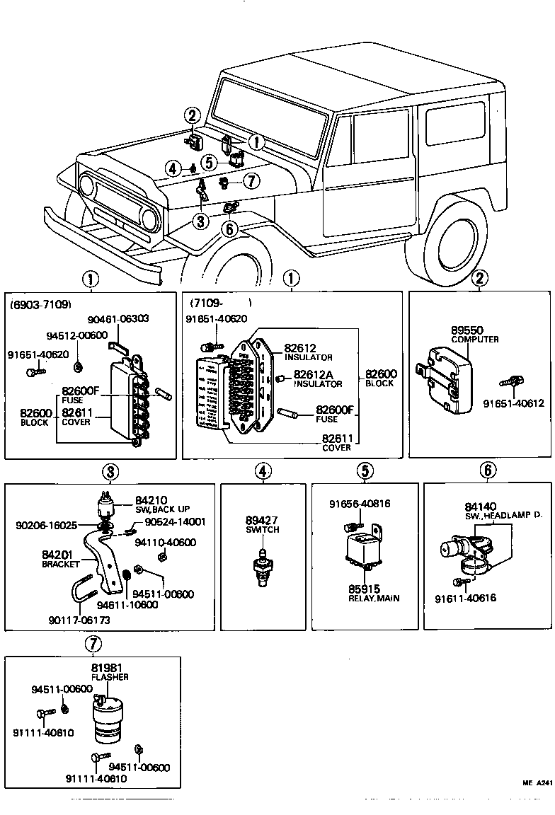 84332-60010 SWITCH ASSY, HAZARD WARNING SIGNAL product image