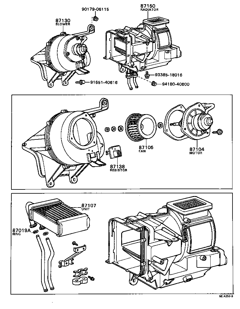 87150-87002 RADIATOR ASSY, HEATER product image