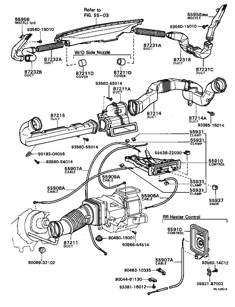 55907-87002 CABLE SUB-ASSY, HEATER CONTROL product image