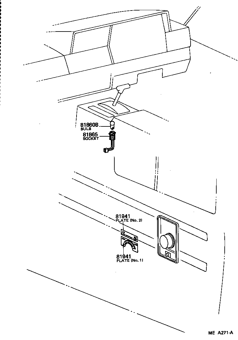 55519-95713 PLATE, HEATER CONTROL NAME product image