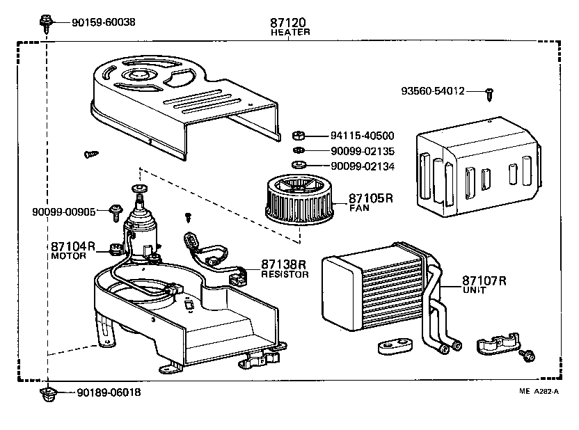 87107-95403 UNIT SUB-ASSY, HEATER RADIATOR product image