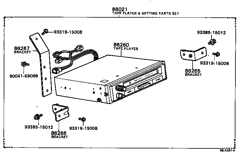 86265-87005 BRACKET, STEREO COMPONENT, NO.2 product image