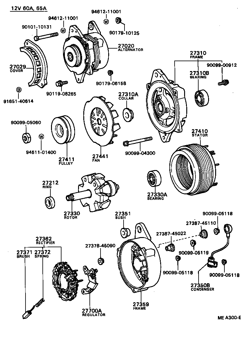 27310-43050 FRAME ASSY, DRIVE END, ALTERNATOR product image