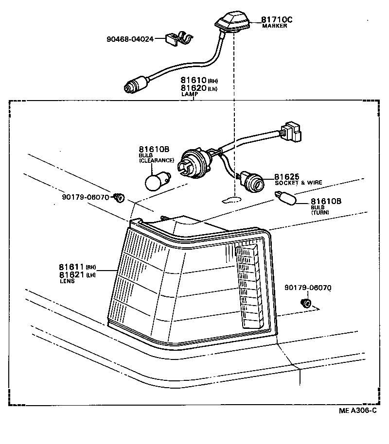 81611-24010 LENS, PARKING & CLEARANCE LAMP, RH product image